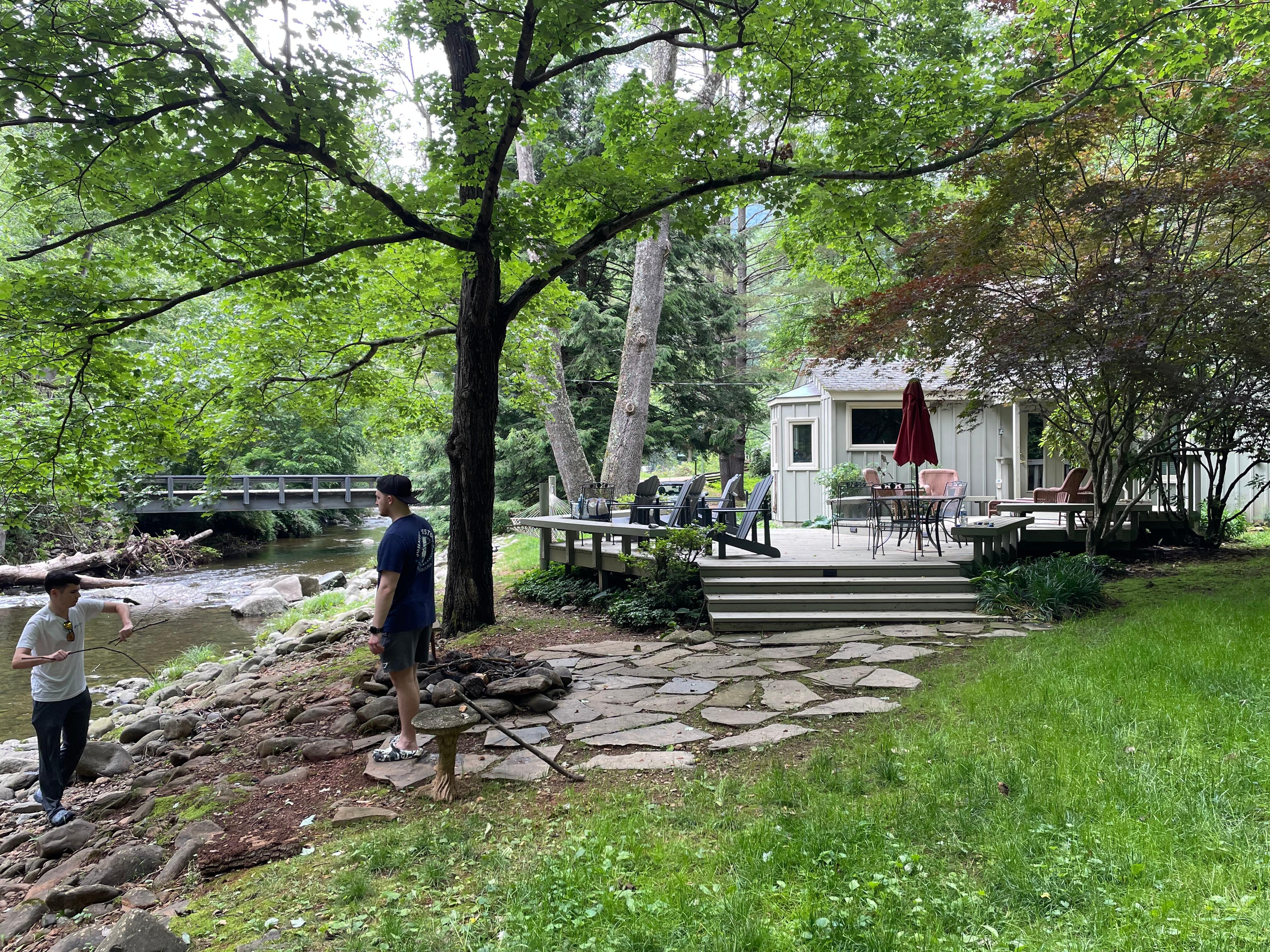 Enjoying the beautiful setting.