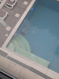Two floors above the pool and you can still see the layer of grime on the steps. Disgusting.