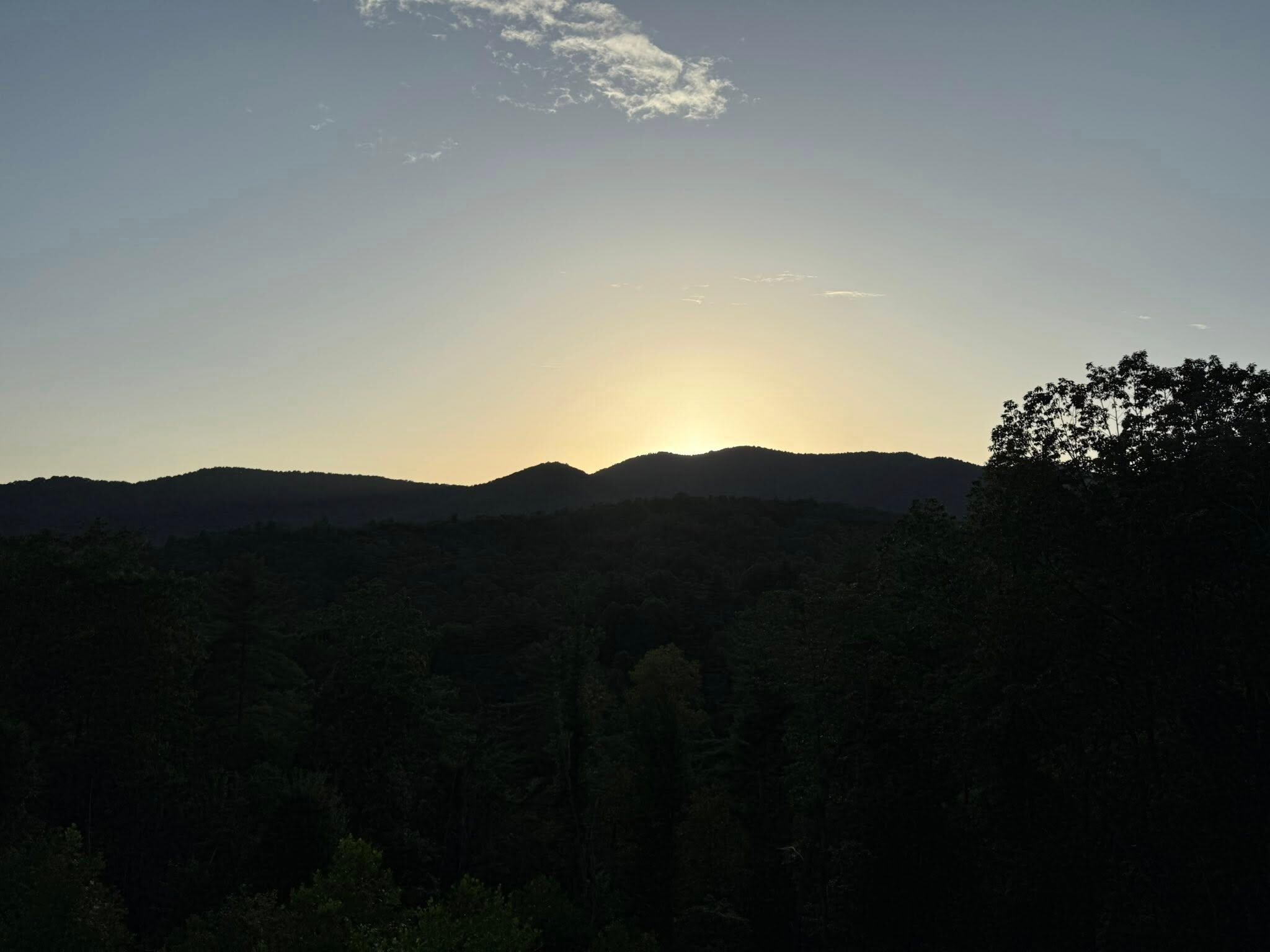 Sunset from the balcony.