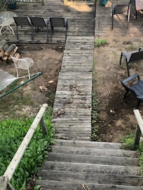 Dirty porch steps