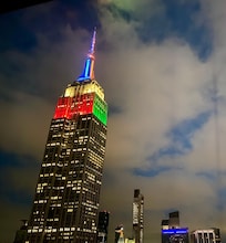 Utsikt fra rommet vi hadde.