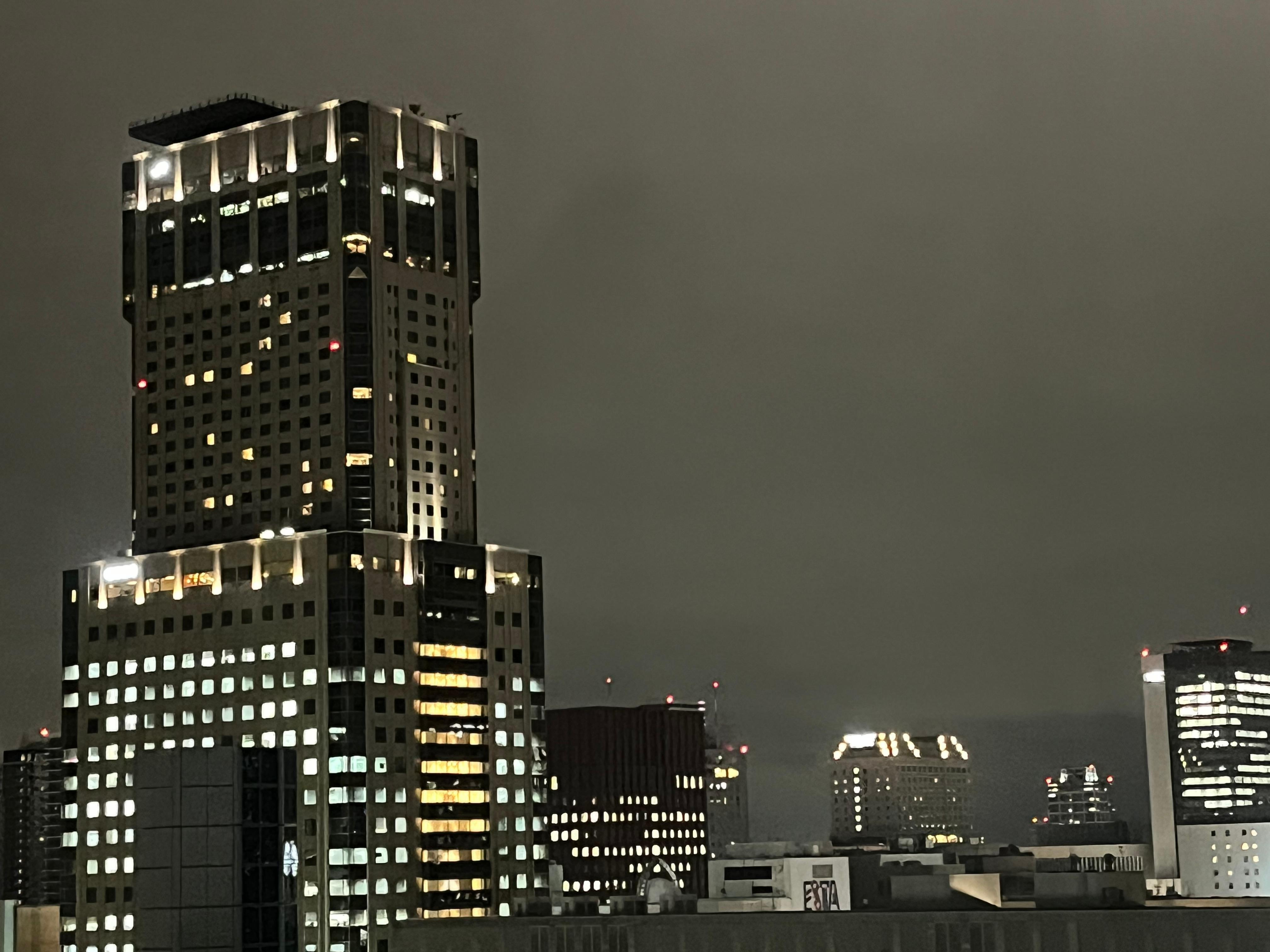 Night time view of JR tower from my room 