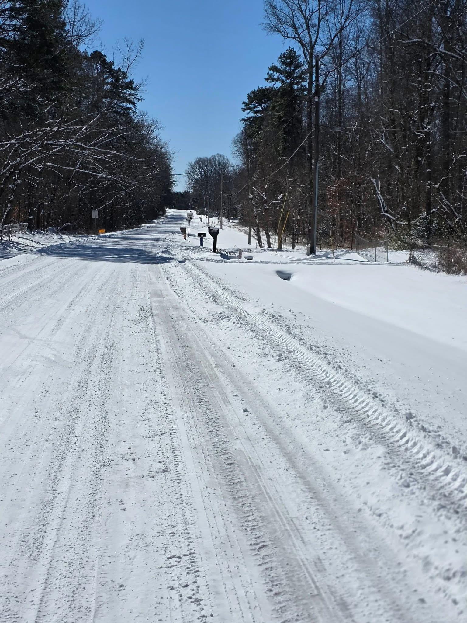 Road conditions when we left