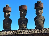 Moai in National Park. Separate ticket required to enter.
