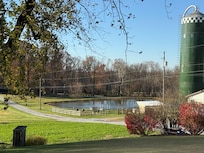 Looking down the driveway from the apartment