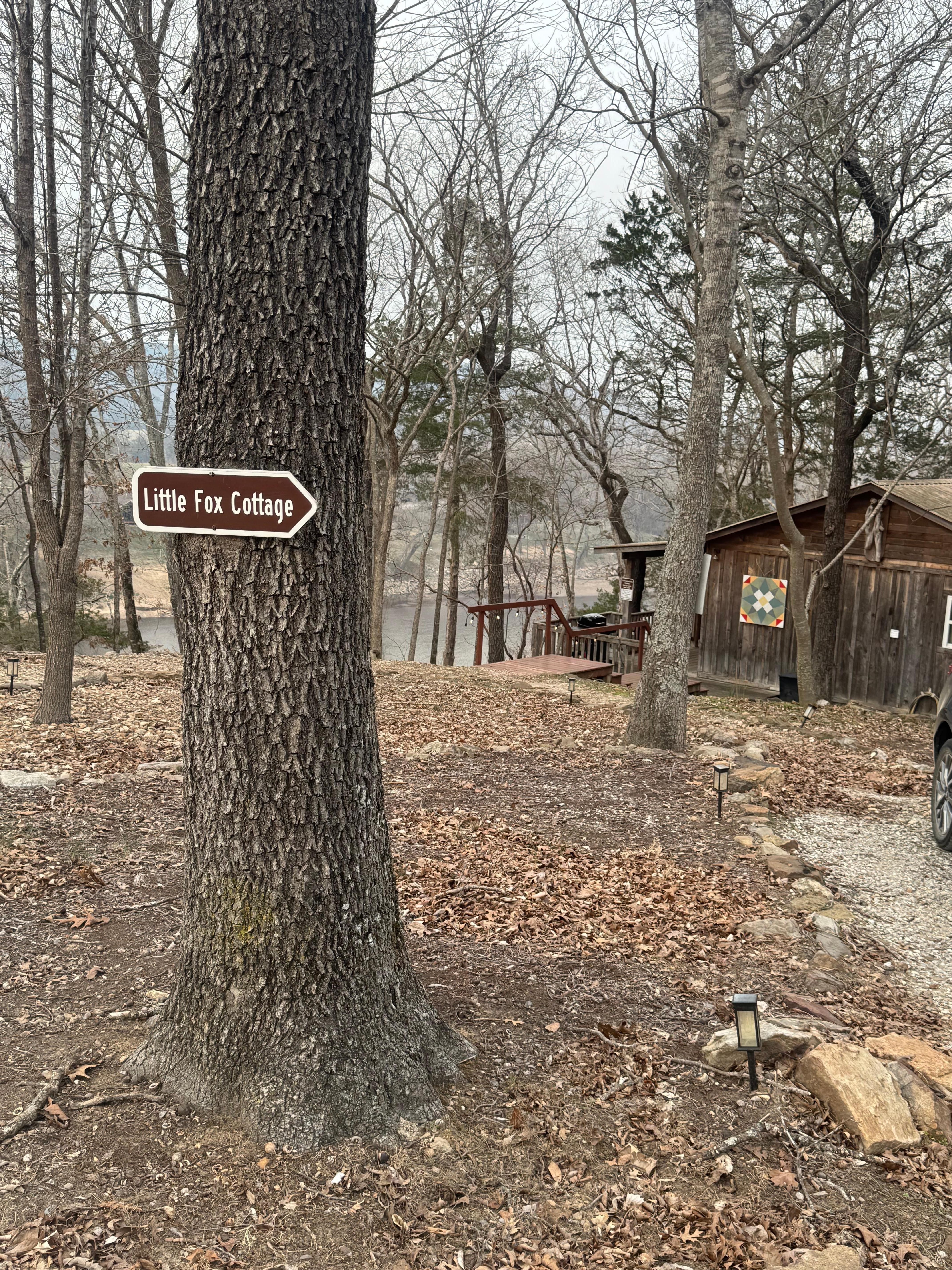 Label for the cottage.  