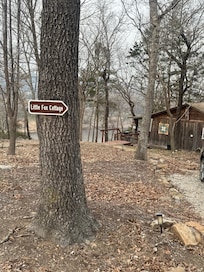 Label for the cottage.