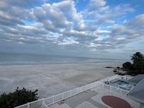 View to the right from the balcony in the morning