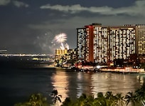 View of the fireworks on Fridaynights
