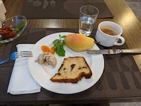 Healthy savory breakfast buffet and tasty sweets &fruit