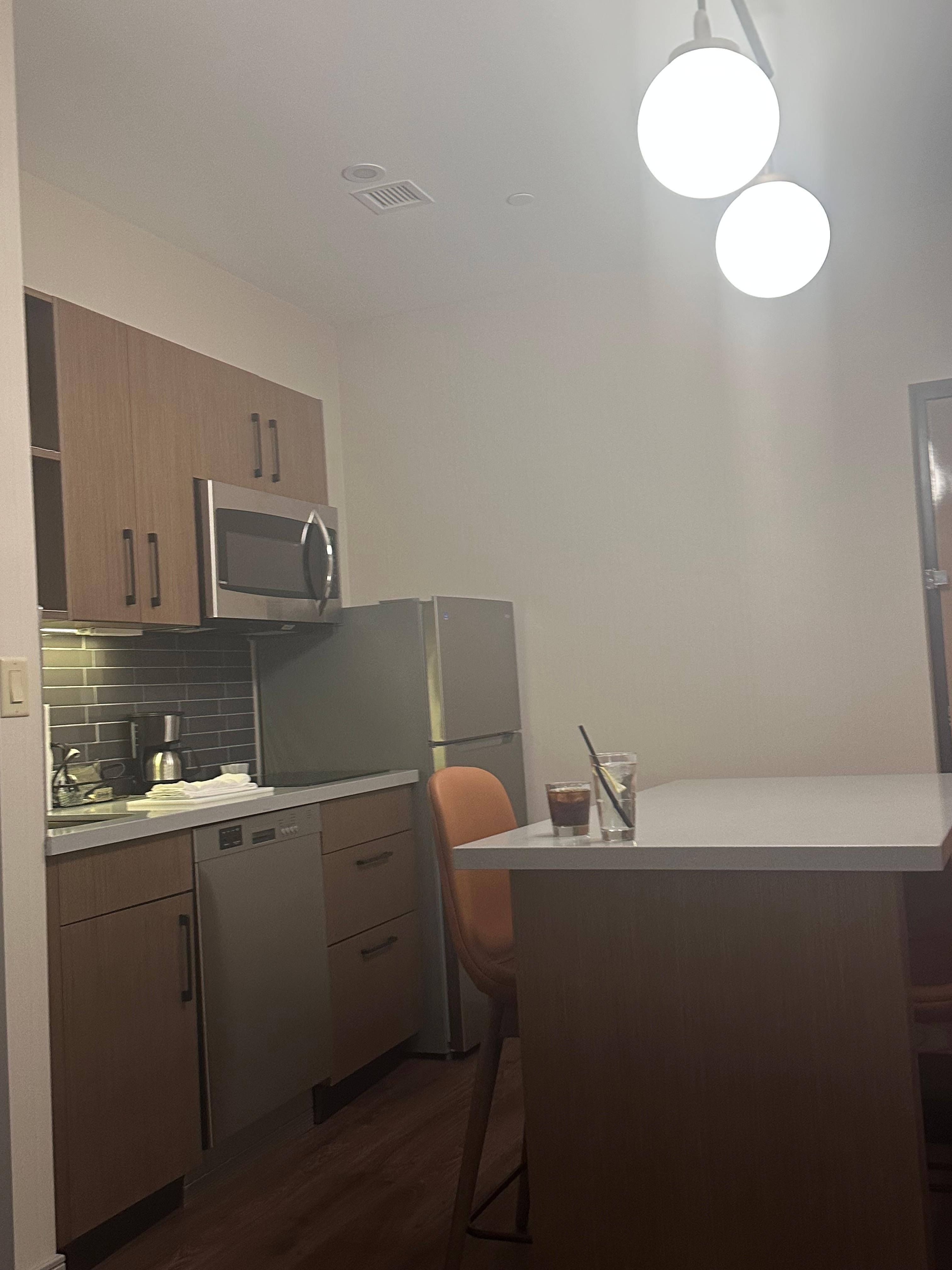 Kitchen area of our suite