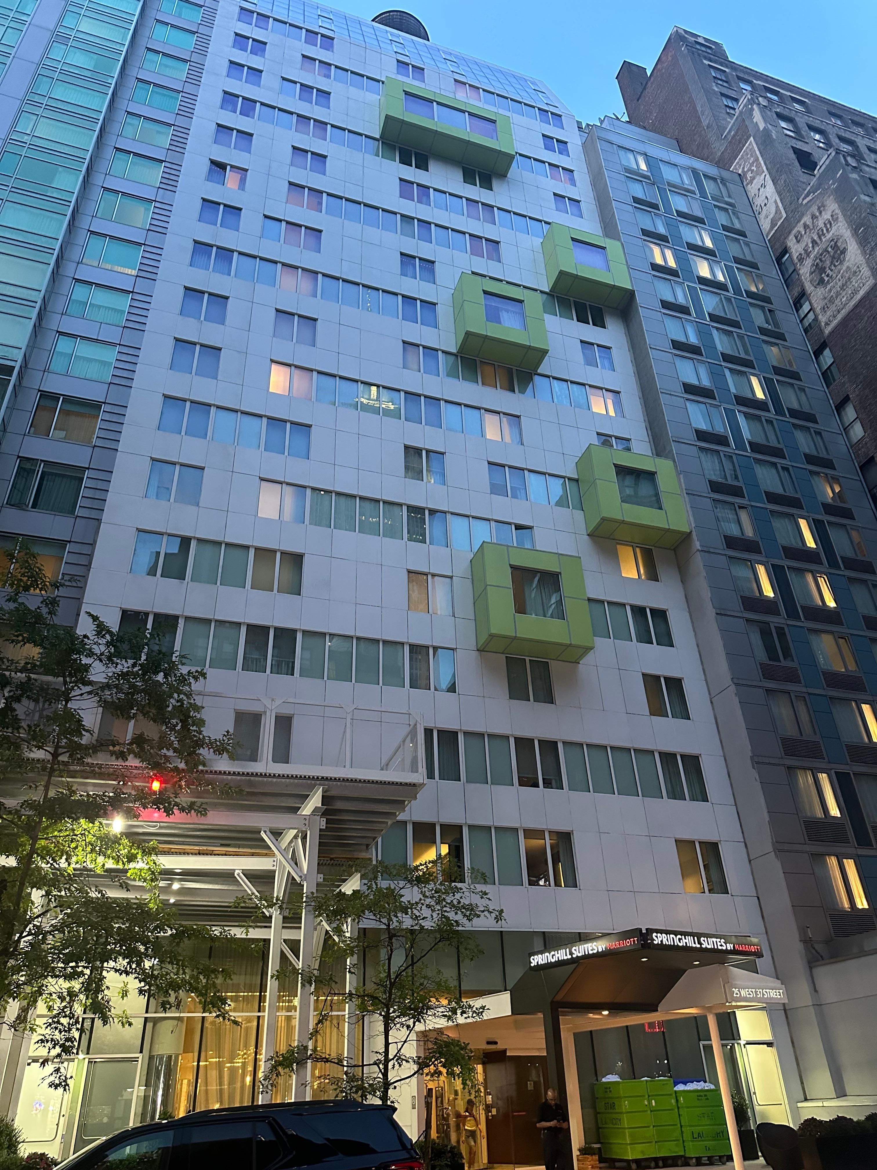 Outside of hotel. Don’t be deceived . It’s right next to two others. All smushed together. Again , but doable. 