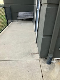 Leaning bench and rebar
