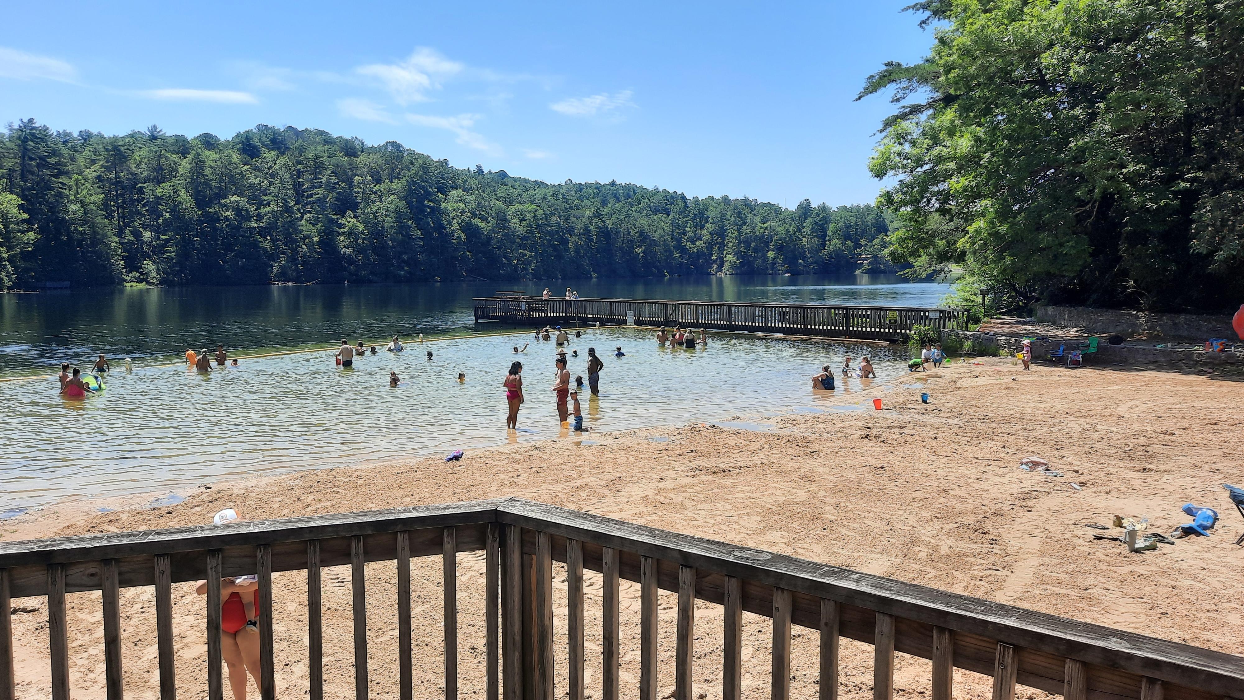 Swimming area at lake also many areas to gish
