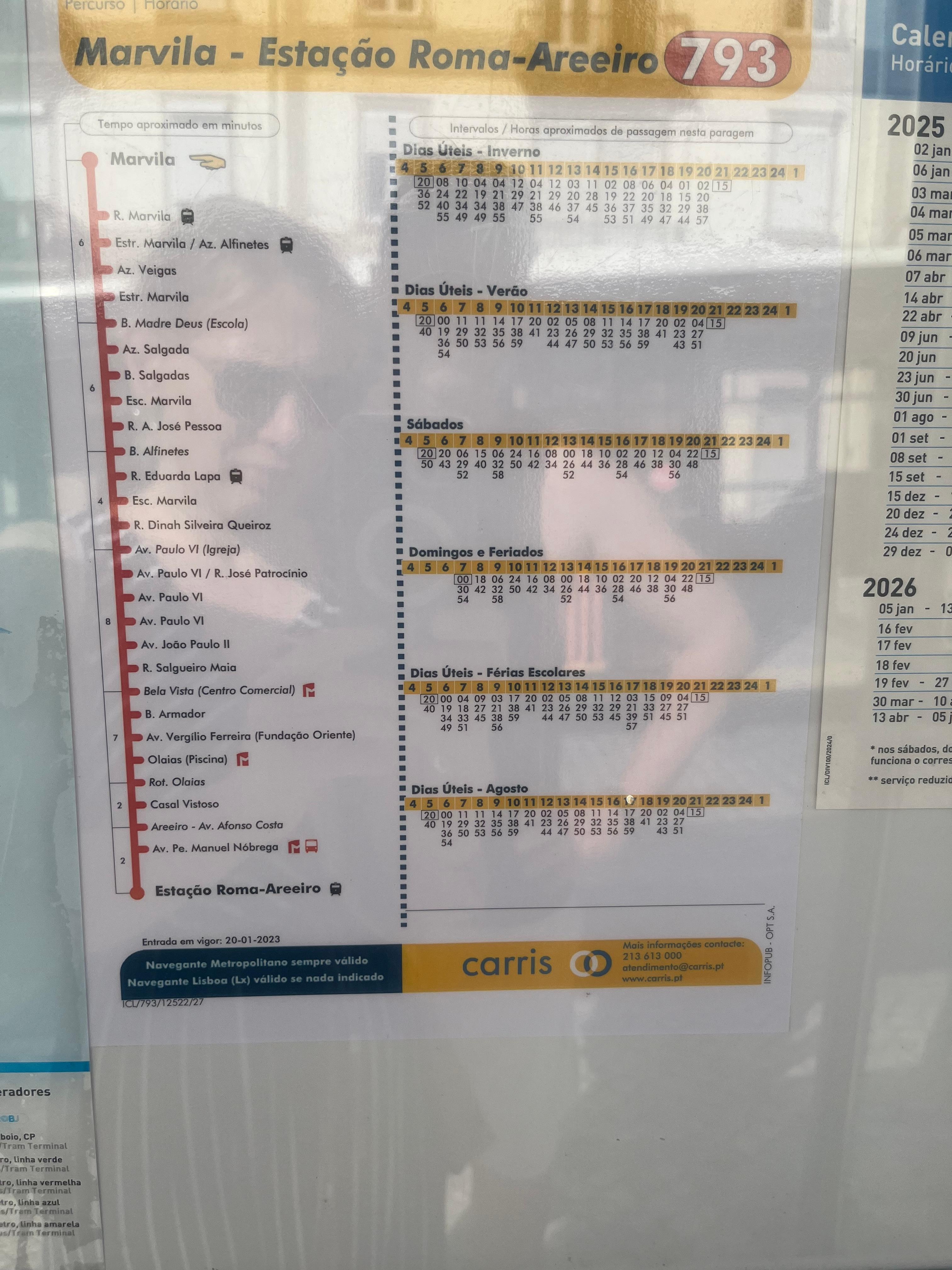 Horaires de bus