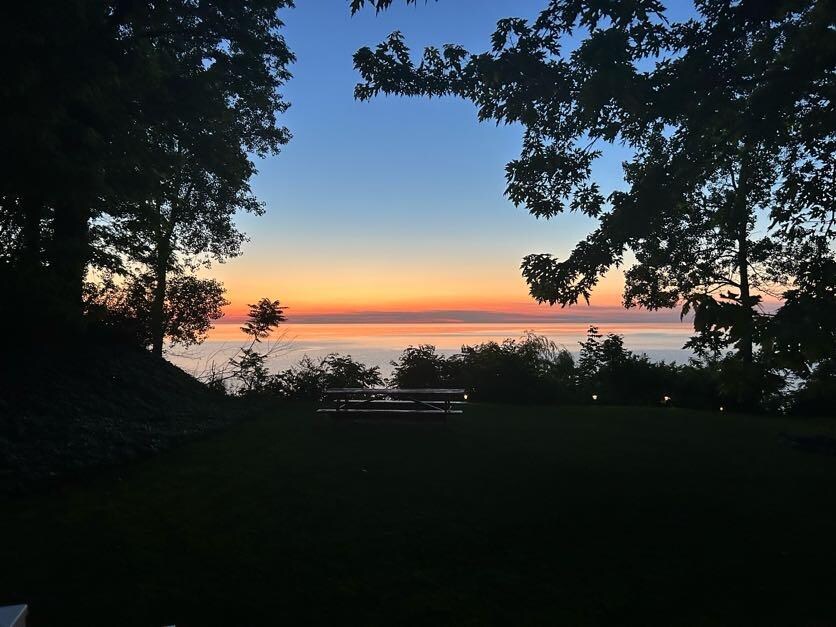 Sunset on back deck