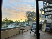 The sunsets off the balcony/patio are colorful