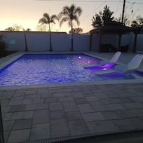 The night lights on the pool are beautiful!