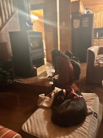Setting out milk and cookies for Santa