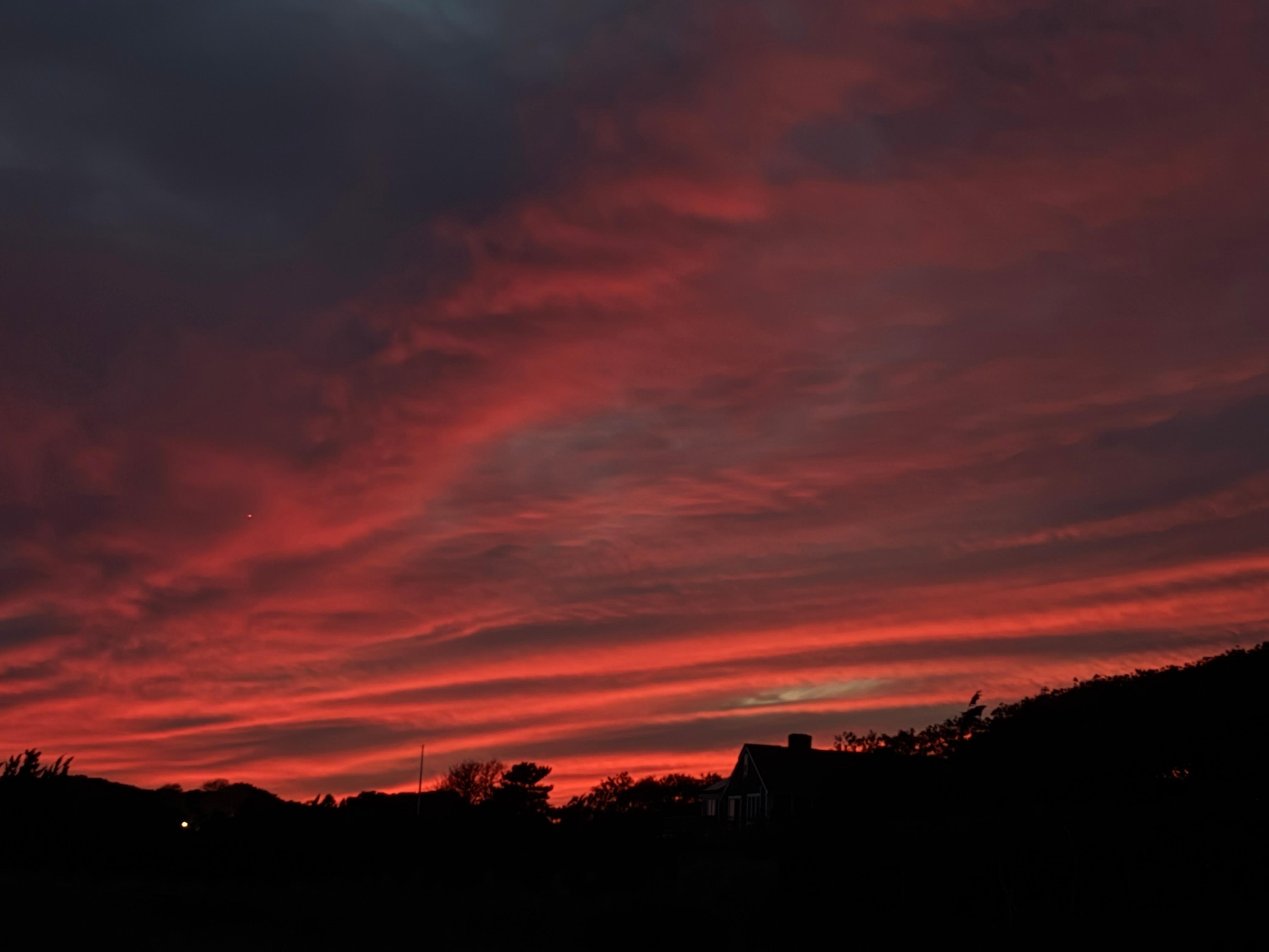 Sunset over Hyannis Port from the nearby beach