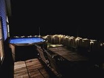 A Beautiful Lighted Hot Tub Paradise