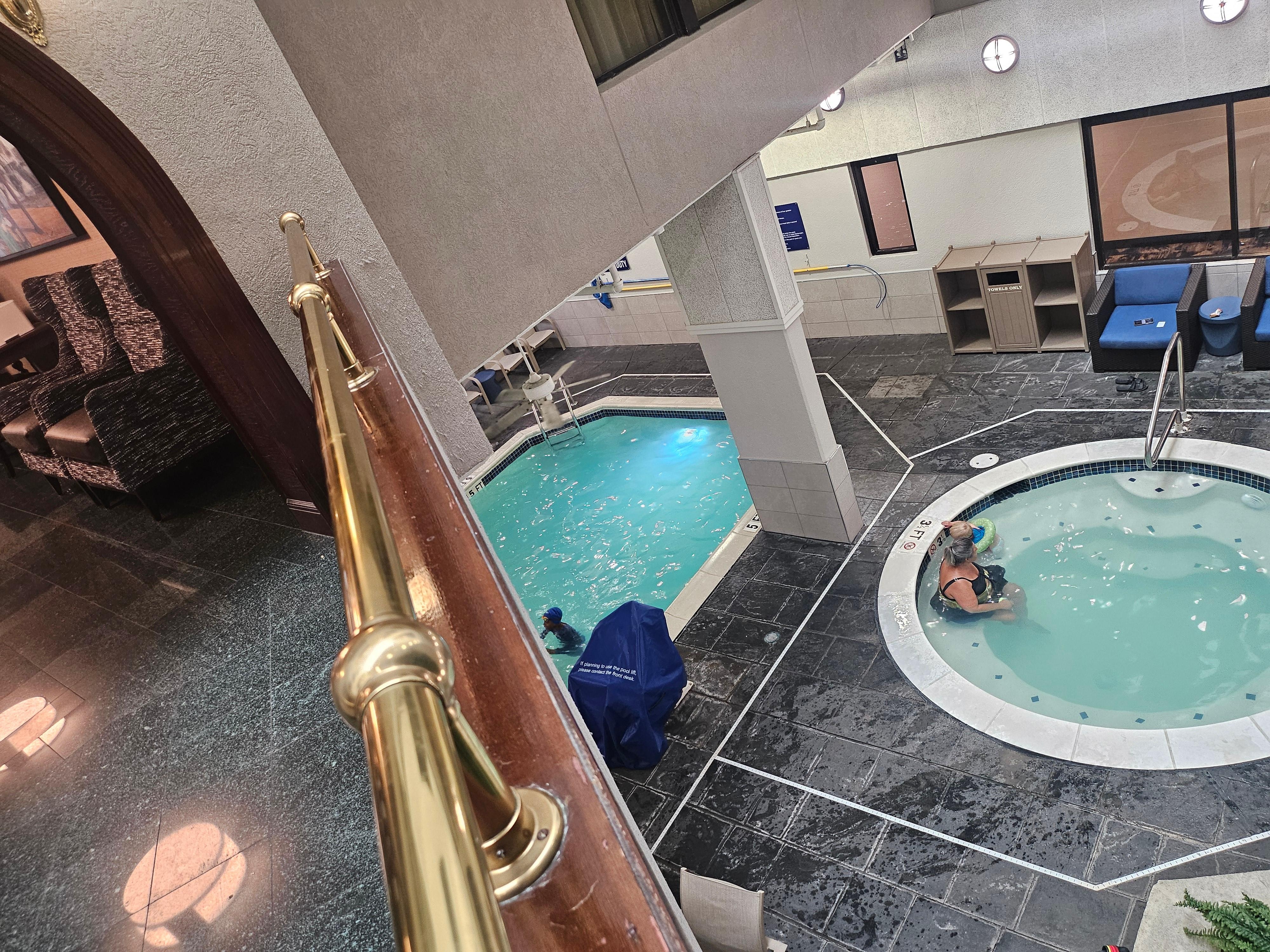 Pool on lower level