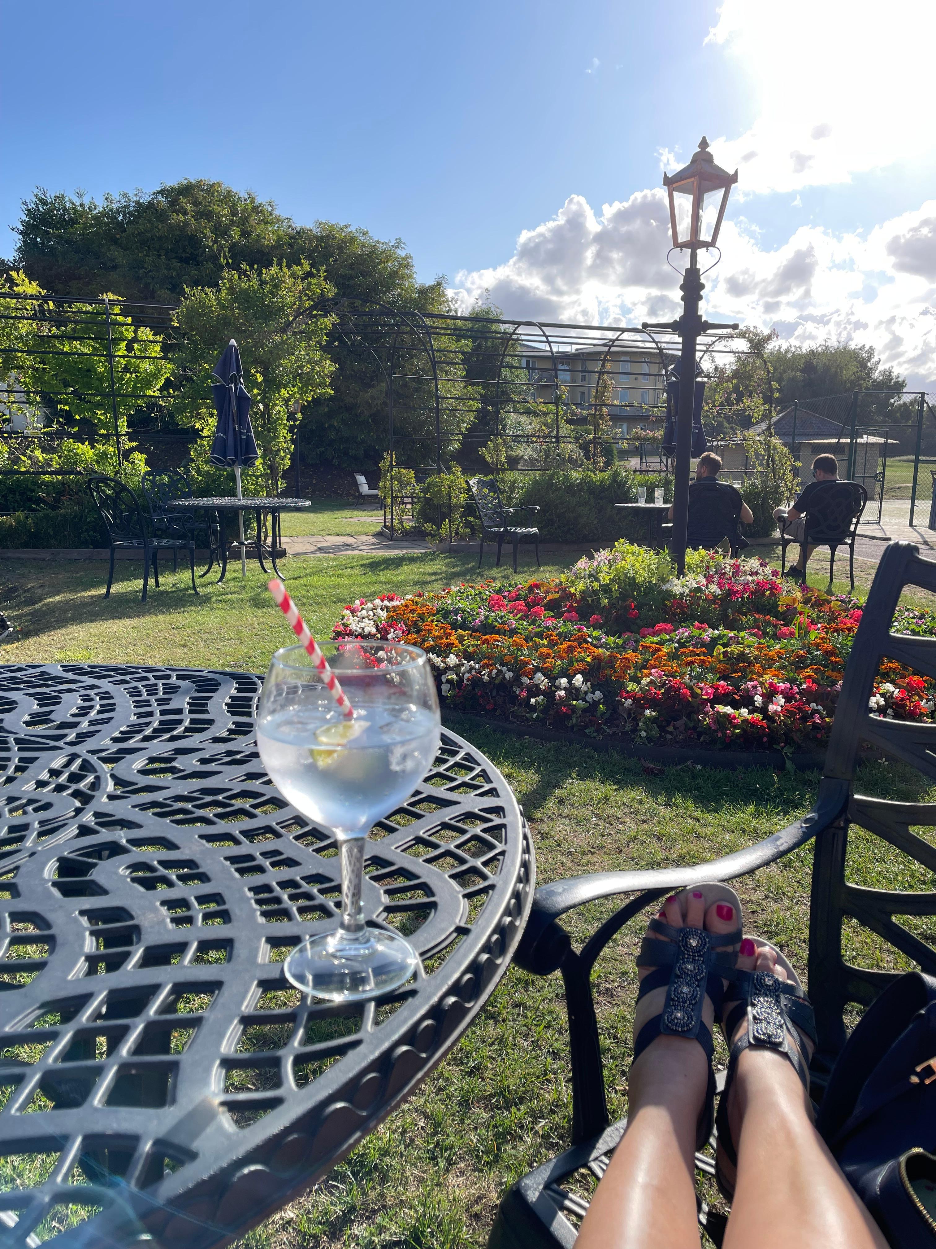 Garden sunset G&T 