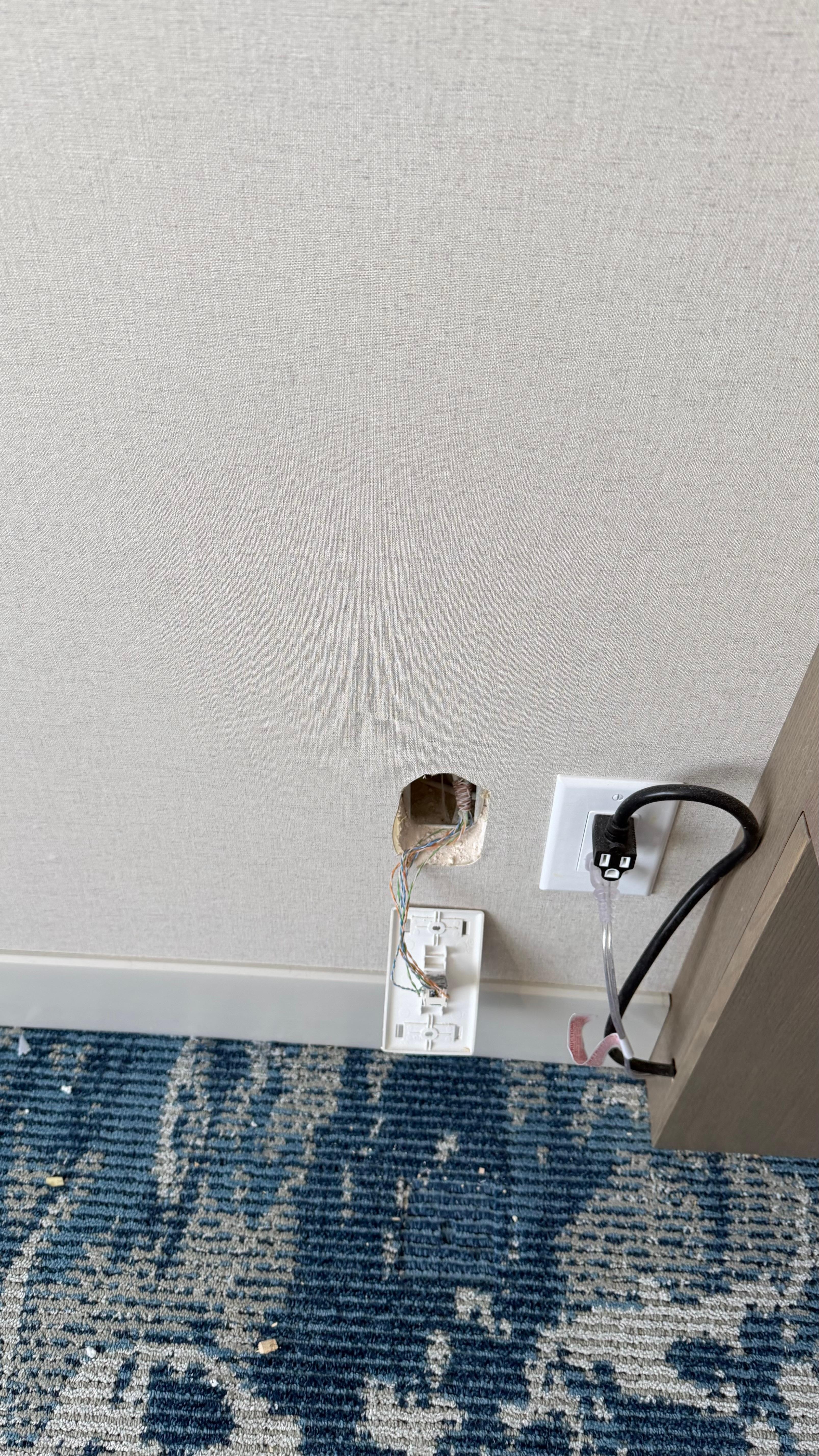 Phone jack left uninstalled 