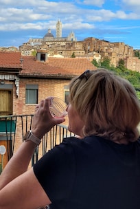 Enjoying a quiet afternoon on the balcony off the living room.