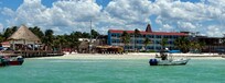 The hotel was right on the beach and very close to the pier where the Whaleshark boats leave from. (Photo of hotel from returning boat).