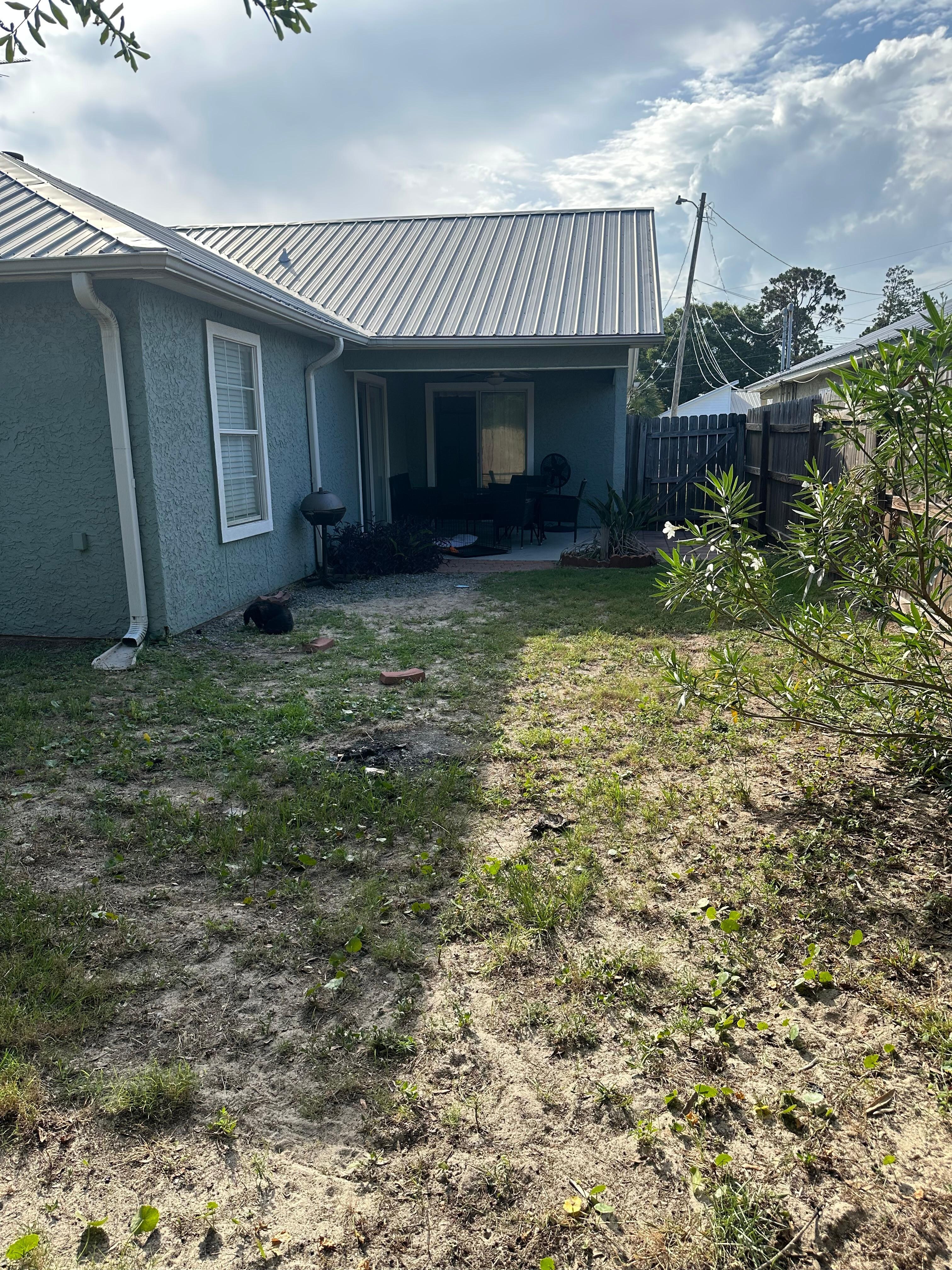 Partial view of back patio