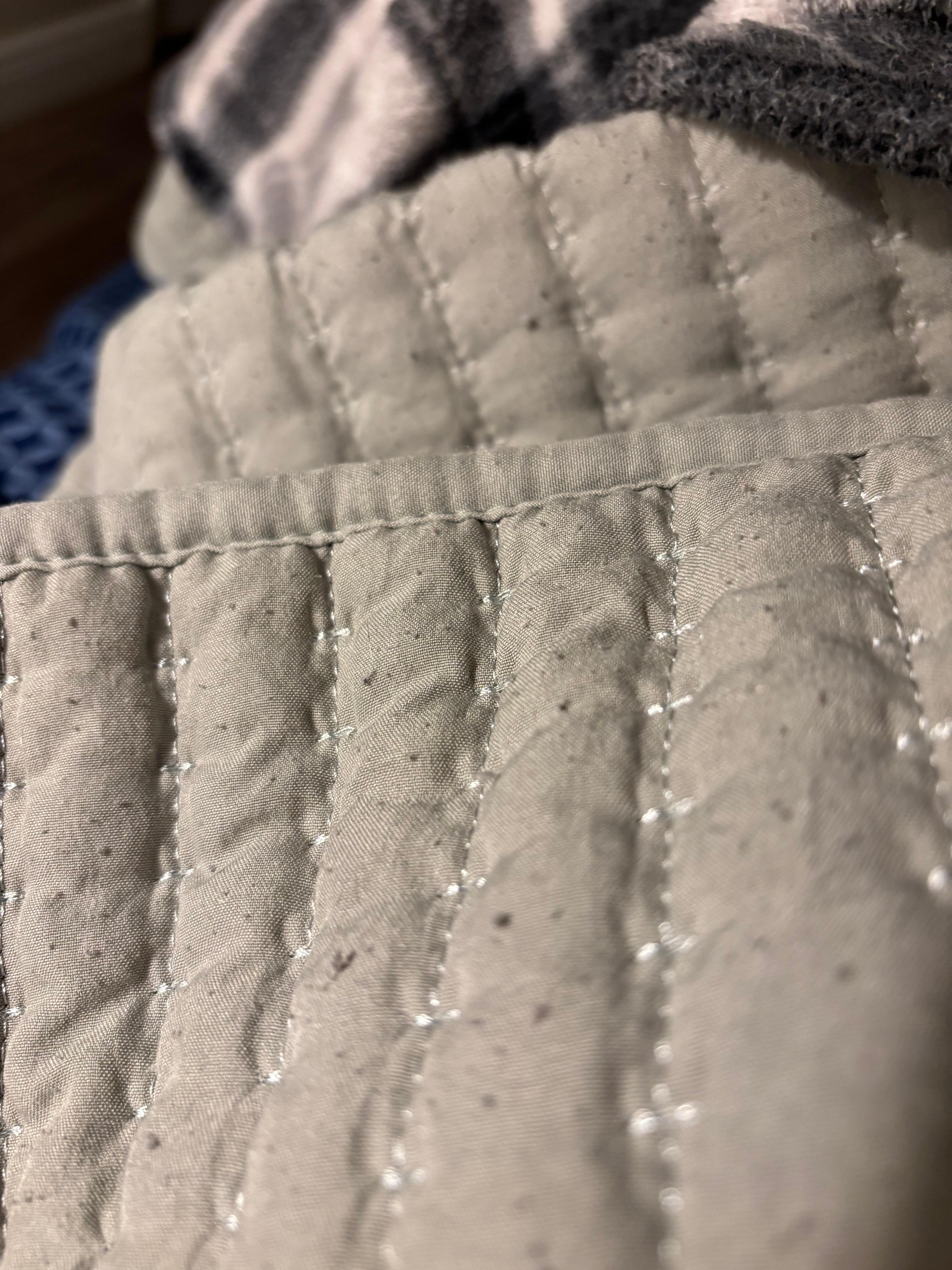 Very worn, scratchy blankets