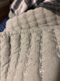 Very worn, scratchy blankets