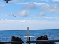 Another view from dining, the property is close to the airport.