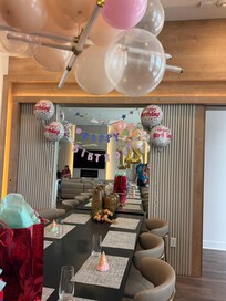 Large table that seated all of our players perfectly.