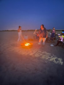 Bonfire birthday party at Johnny Walker Beach.