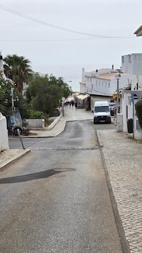 Road down to the beach from just outside the apartment