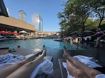 Lounging by the pool