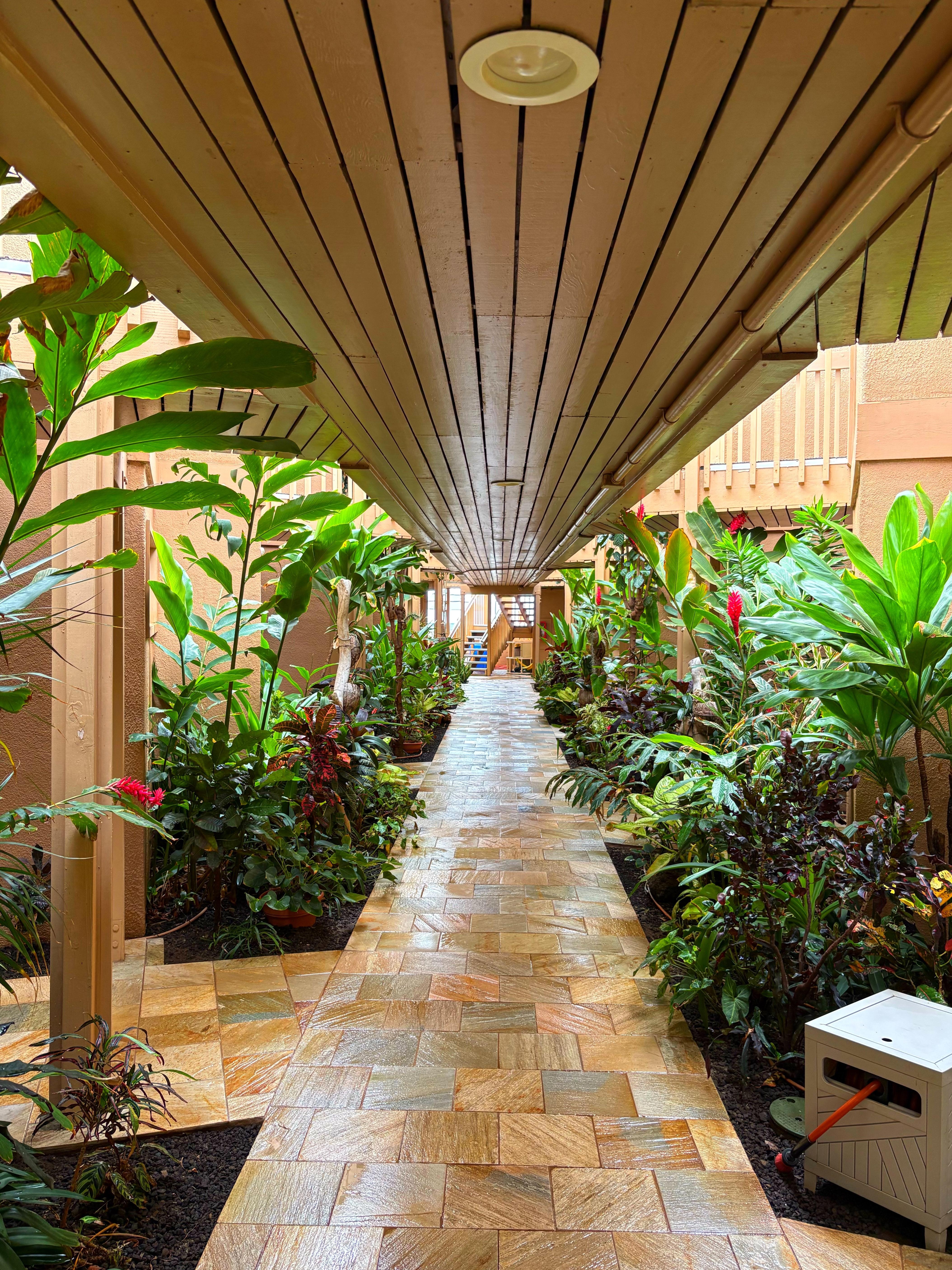 First floor of the building, walkway