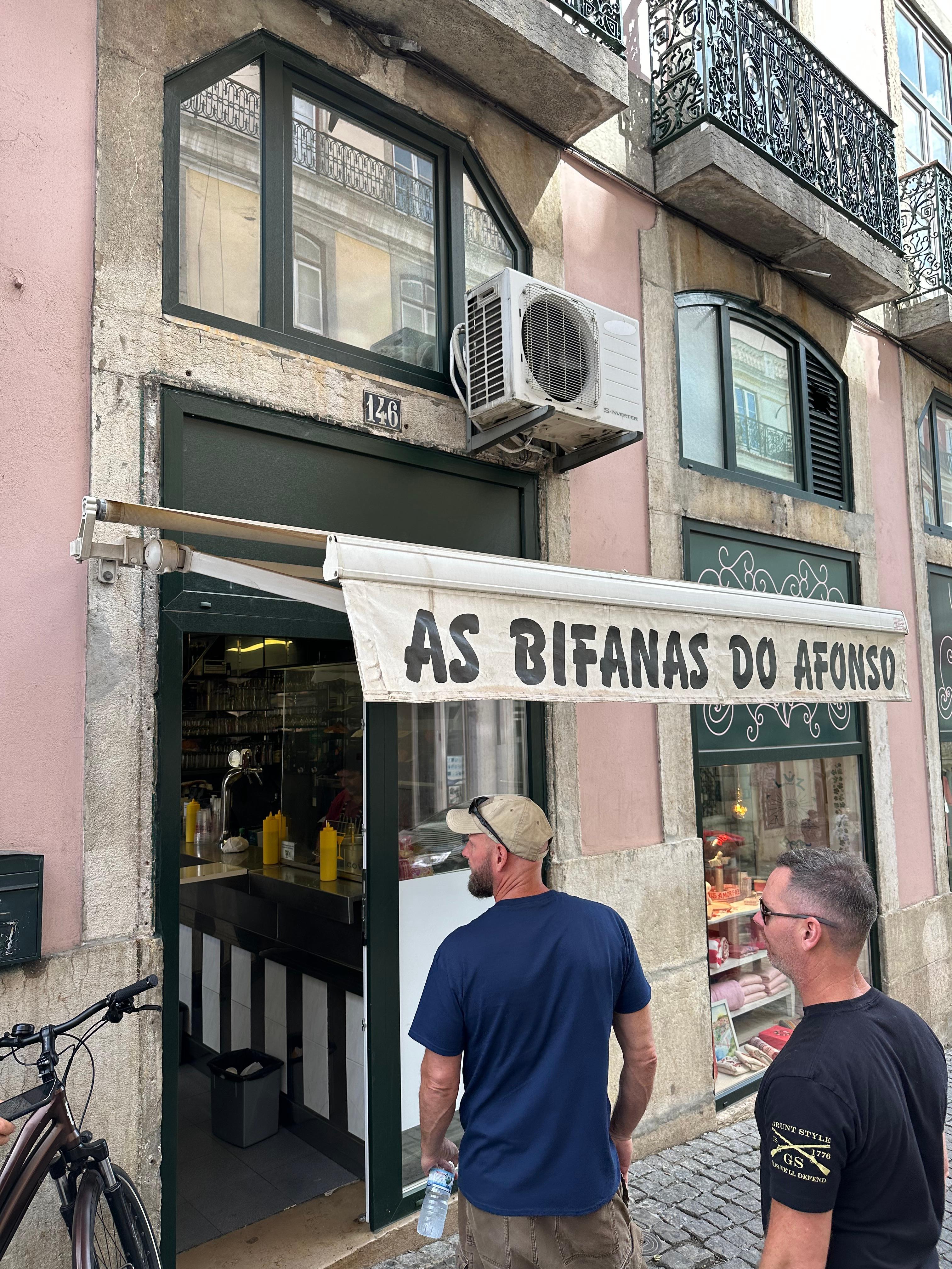 Best Bifana in Lisbon is across the street!!
