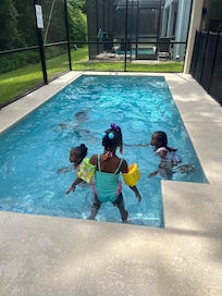 Grandkids enjoying the pool