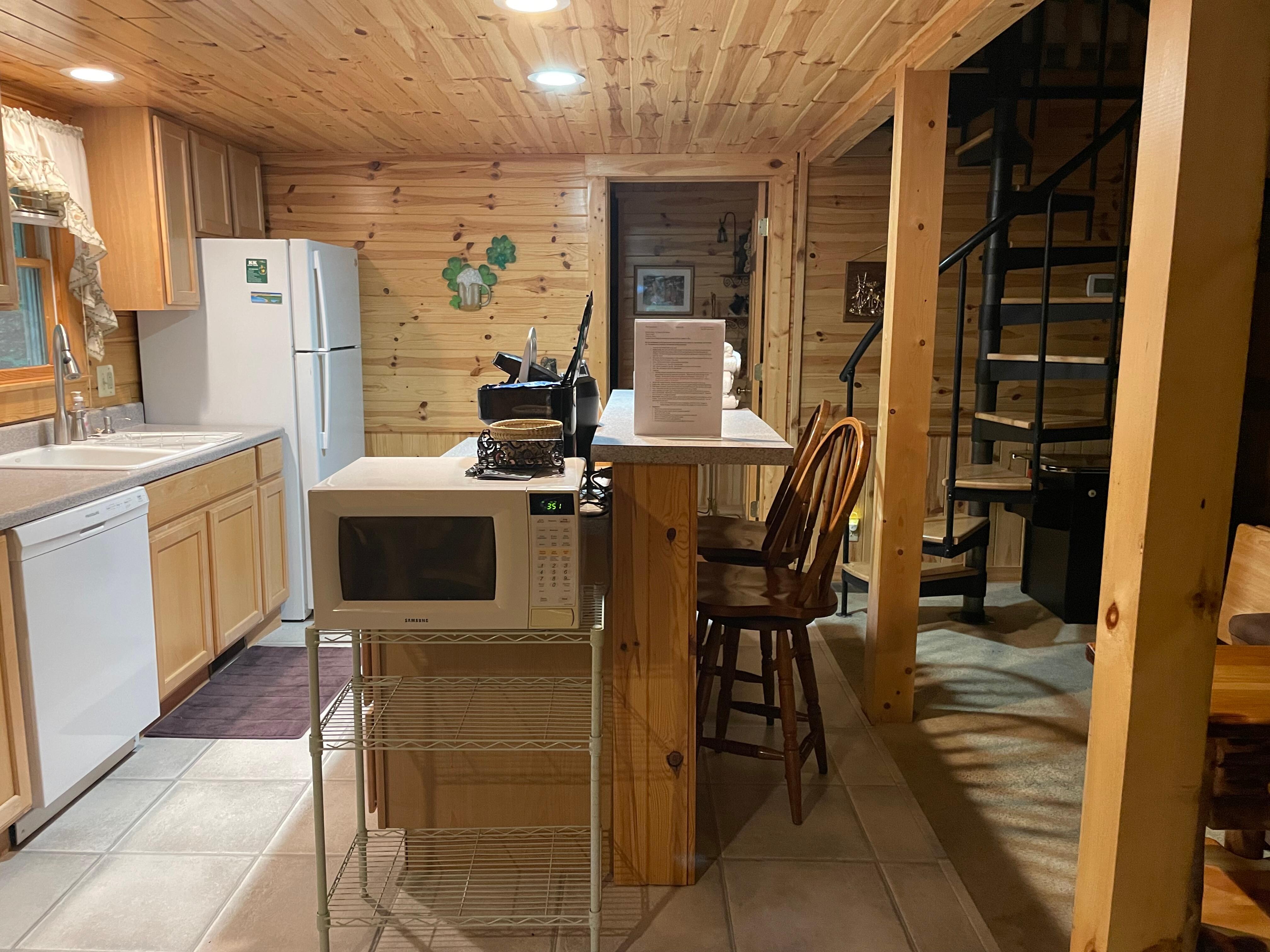 Kitchen with full amenities.