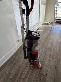 Taped together vacuum.