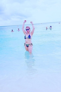 The powder white sand