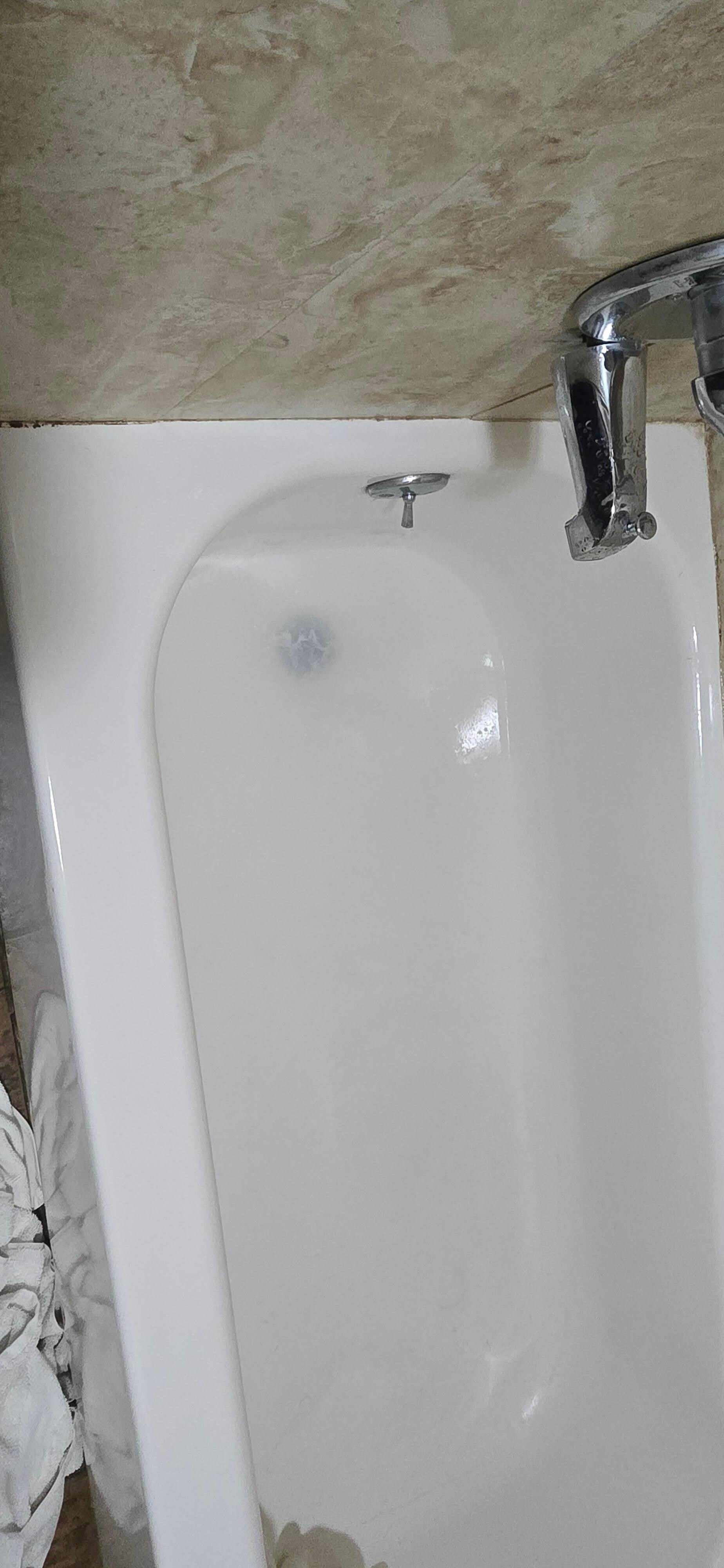 water in tub 5 minutes after shower