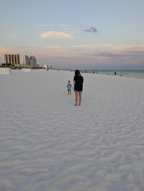 Later one evening on the beach
