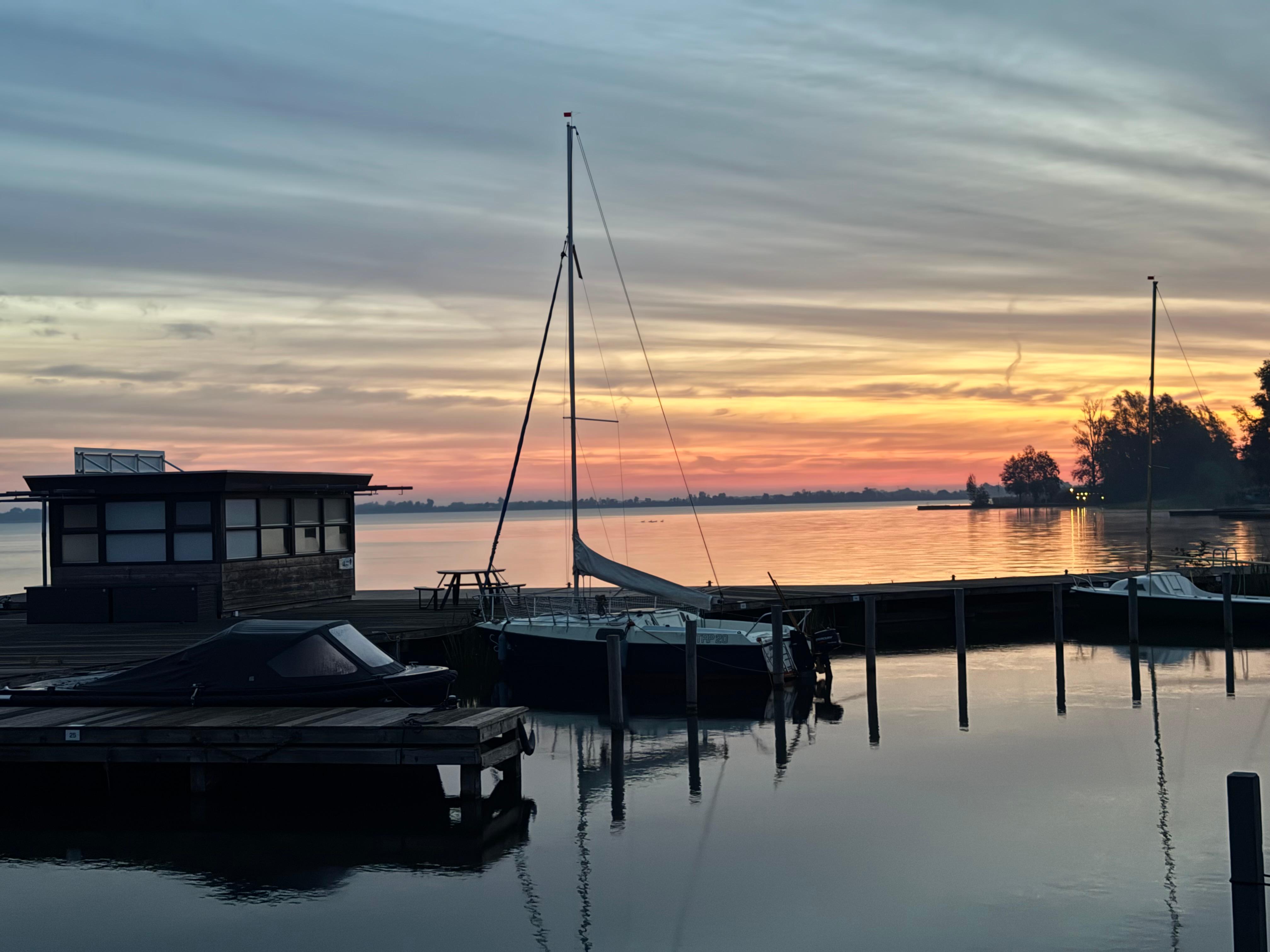 Sunrise from the cabin front door.