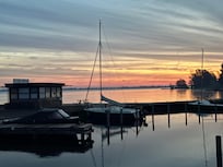 Sunrise from the cabin front door.