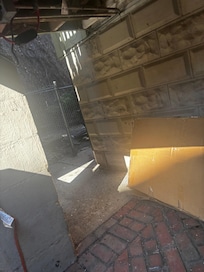 Scary under the stairs then to the right