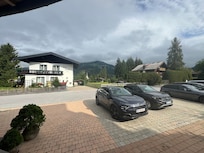 Udsigt fra hotelindgangen